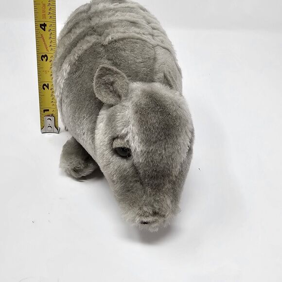 ARMADILLO Plush 1980 Dakin Gray Realistic Toy Stuffed Animal 12" long Vtg - Picture 9 of 11